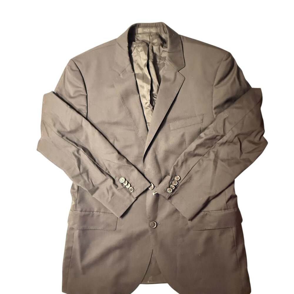 Hugo Boss BOSS Men's Black Guabello Super 120's Wool Blazer Jacket Size 40R